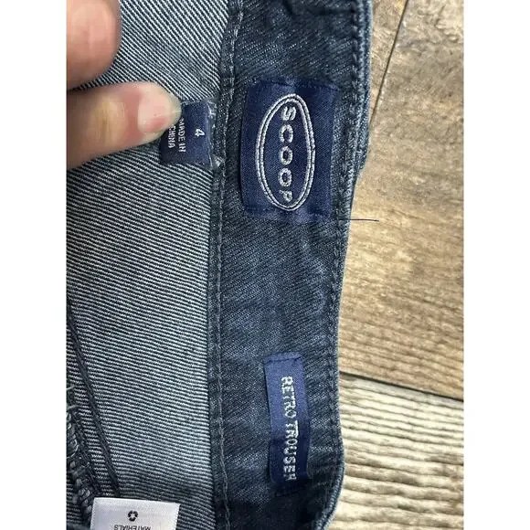 Scoop Retro Trouser Jean High Rise Womens Sz 4 New With Tags - Picture 3 of 13